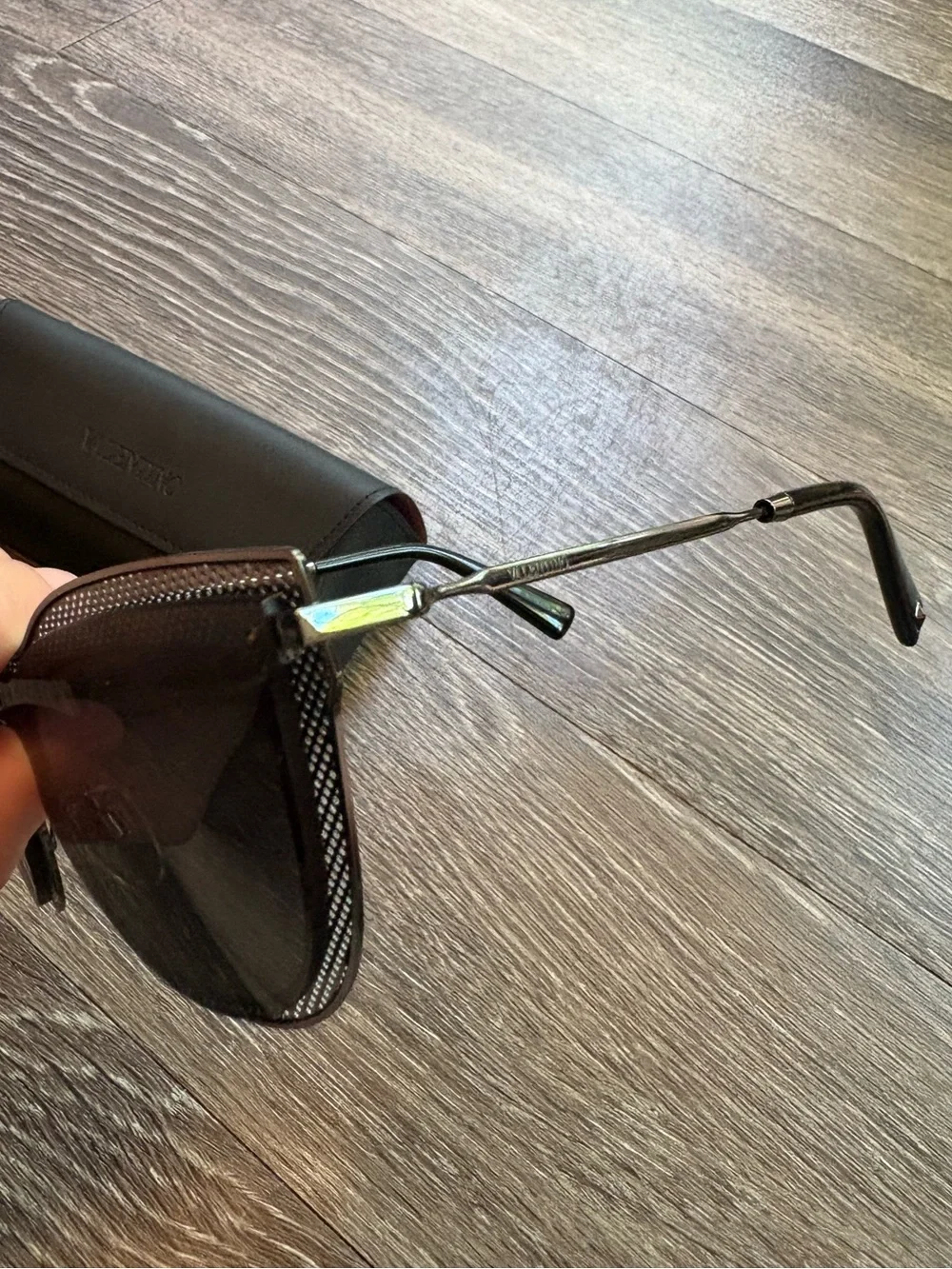 Valentino Black Cat-Eye Sunglasses with Perforated Metal